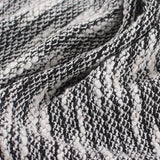 Black Horizontal-Stripe Chunky Knit, Poly-Cotton — photo 3