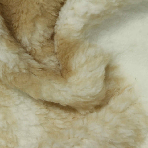 Cream Vertical-Stripe Minky, Polyester
