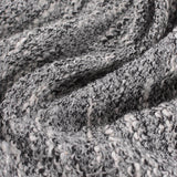 Grey Heather Chunky Knit, Poly-Cotton — photo 3