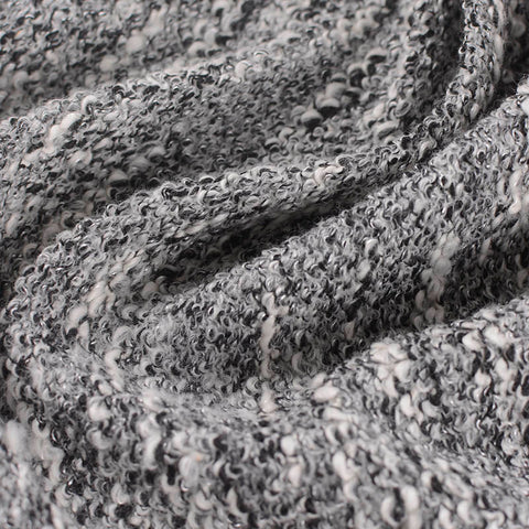 Grey Heather Chunky Knit, Poly-Cotton