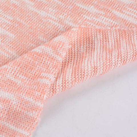 Peach Marl Chunky Knit, Poly-Cotton