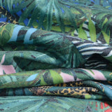 Green Leopard Woven, Poly-Viscose — photo 3
