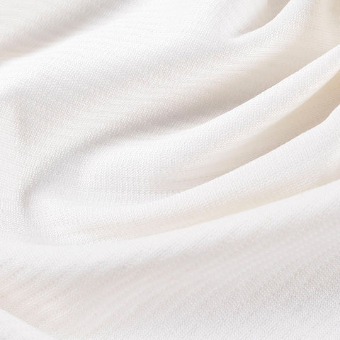 Jacquard Polyester Nylon Stretch Jersey Knit Fabric, 260 gsm — White