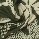 Cream Floral Jersey Knit, Viscose — photo 3