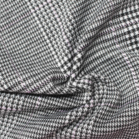 Black Houndstooth Jacquard, Polyester, 279 gsm