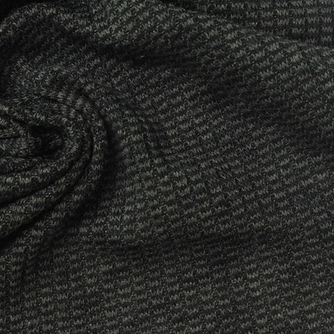 Dark Grey Marl Rib Knit, Polyester, 250 gsm, 165 cm, ref EF-259229
