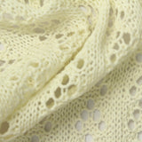 Cream Openwork Pointelle Knit, Poly-Cotton — photo 3