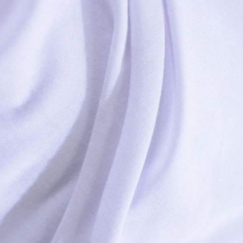 Polyester Viscose Stretch Jersey Knit Fabric, 158 gsm, 160 cm — White