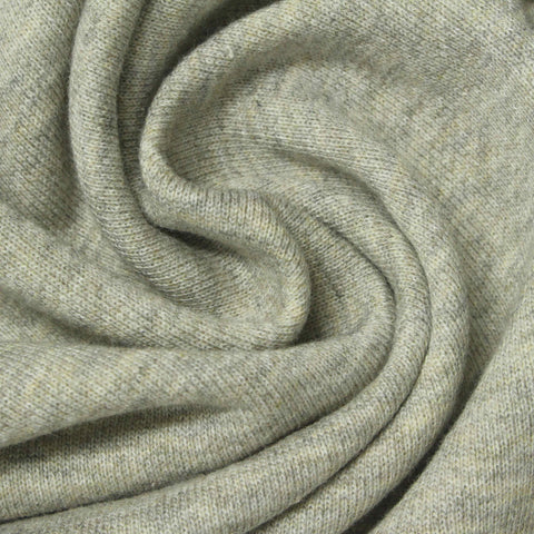 Heathered Grey Marl French Terry, Cotton-Poly, 275 gsm