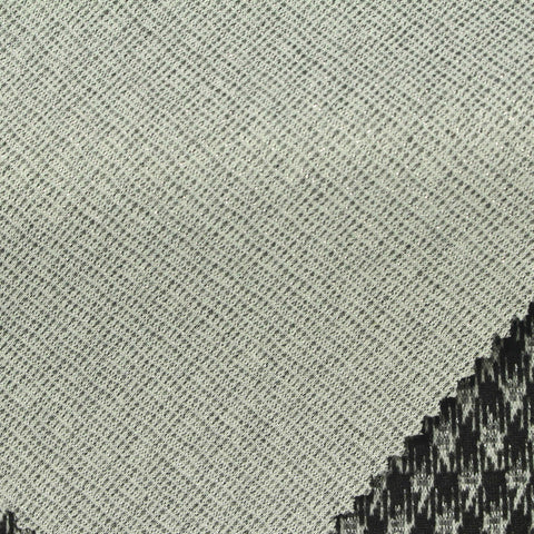 Black Houndstooth Interlock Knit, Polyester, 252 gsm