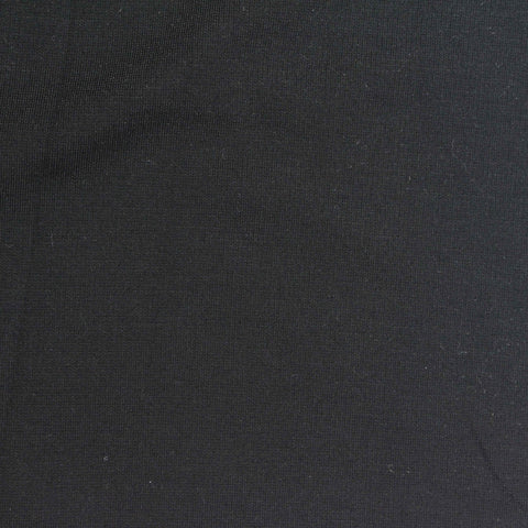 Viscose Nylon Stretch Ponte Knit Fabric, 240 gsm, 150 cm — Black