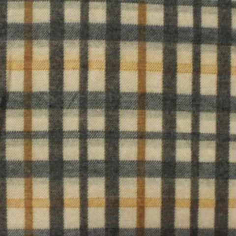 Cream Plaid Knit, Poly-Viscose