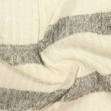 Cream Horizontal-Stripe Rib Knit, Viscose-Poly — photo 3