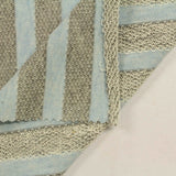 Light Blue Vertical-Stripe French Terry, Cotton-Poly — photo 3