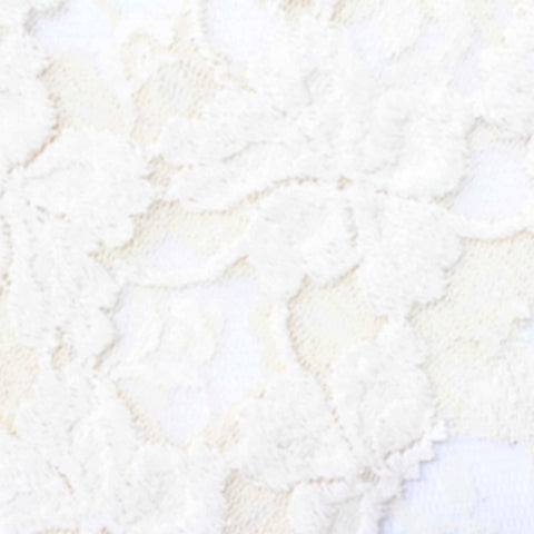Cream Tone-on-Tone Floral Lace, Cotton-Nylon