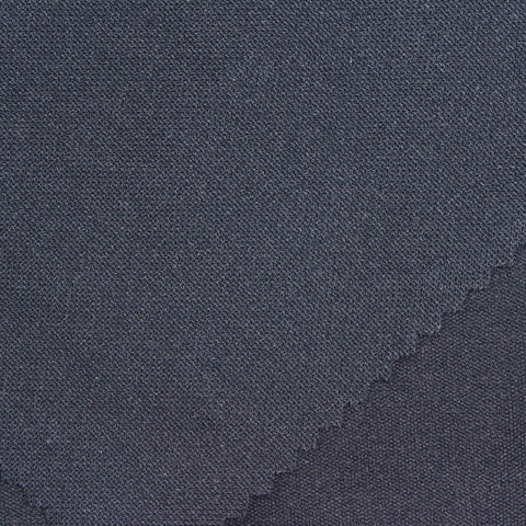 Polyester Stretch Piqué Knit Fabric, 230 gsm, 160 cm — Navy