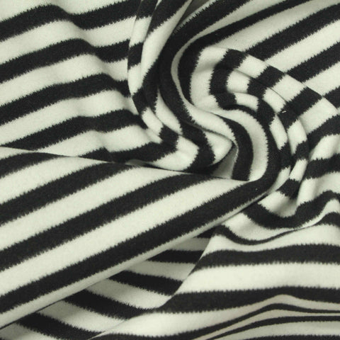 Black Horizontal-Stripe Velvet, Polyester, 260 gsm