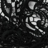 Black Floral Knit, Polyester, 100 cm — photo 3