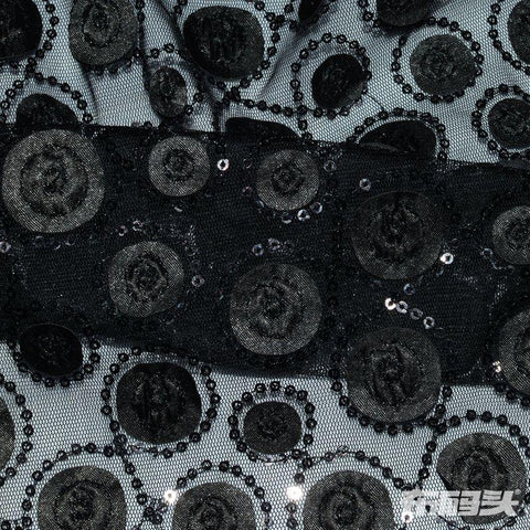 Black Circles Satin
