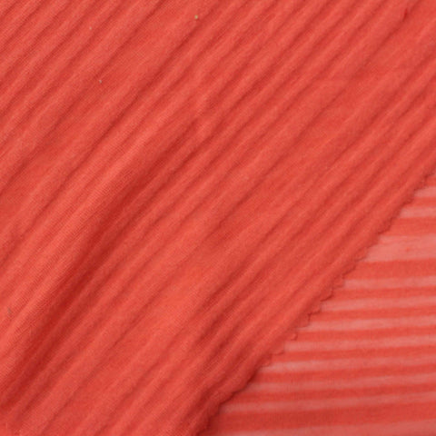 Orange Horizontal-Stripe Chunky Knit, Poly-Viscose