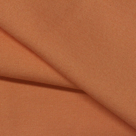 Viscose Nylon Stretch Ponte Knit Fabric, 337 gsm, 168 cm — Orange