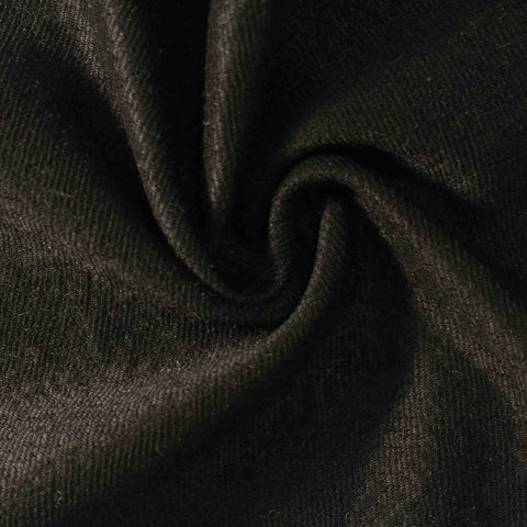Black Ribbed Rib Knit, Poly-Viscose