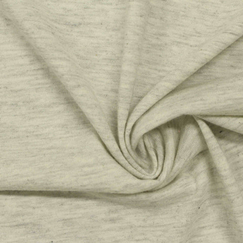 Light Grey Marl Jersey Knit, Poly-Cotton, 155 gsm