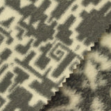 Charcoal Animal Print Sherpa Fleece, Polyester — photo 3