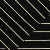 Black Horizontal-Stripe Jersey Knit, Viscose — photo 3