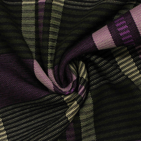Purple Bold-Plaid Jacquard, Polyester
