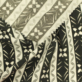 Black Vertical-Stripe Woven, Viscose — photo 3