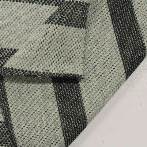 Black Horizontal-Stripe Chunky Knit, Cotton-Poly