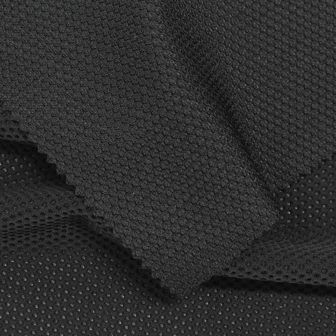 Dark Grey Dot Warp Knit, Nylon-Spandex