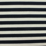 Navy Stripes Ponte Knit, Poly-Viscose — photo 3