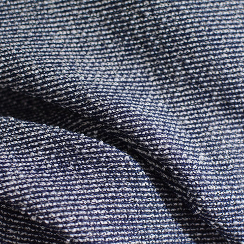 Dark Blue Marl French Terry, 240 gsm