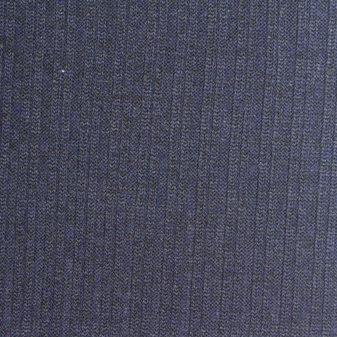 Viscose Polyester Stretch Rib Knit Fabric, 250 gsm, 145 cm — Navy