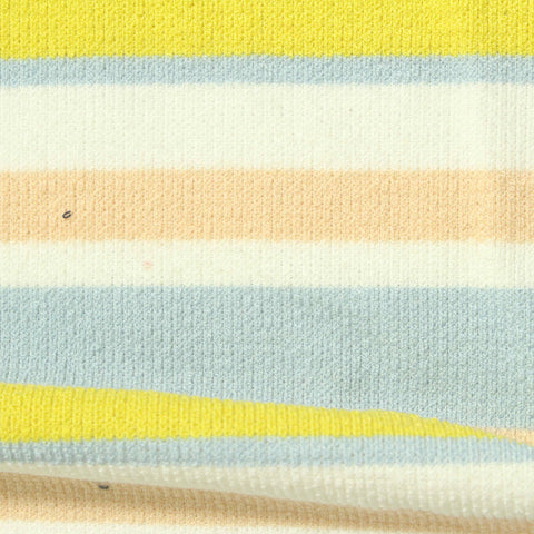 Yellow Horizontal-Stripe French Terry, Poly-Viscose