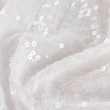 White Sequin Chiffon, Polyester — photo 3