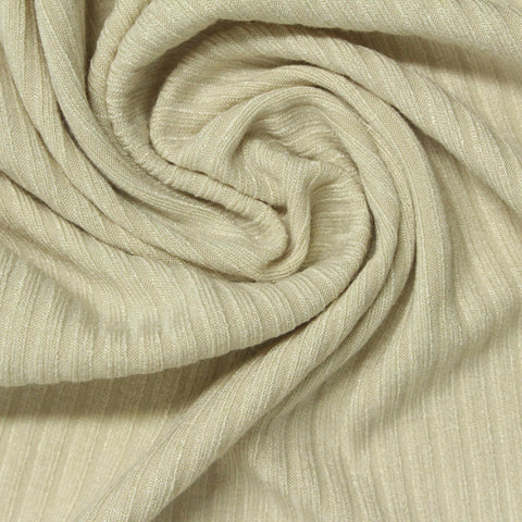 Viscose Stretch Rib Knit Fabric, 220 gsm, 160 cm — Khaki, ref EF-243778
