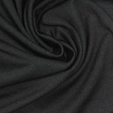 Polyester Stretch Linen-Look Fabric, 170 gsm, 160 cm — Black — photo 3