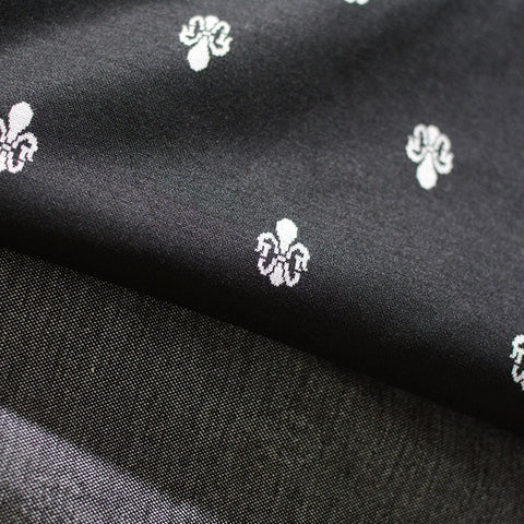 Jacquard Polyester Viscose Stretch Knit Fabric, 150 cm — Black, ref EF-4444