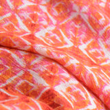 Orange Geometric-Square Crepe, Cotton — photo 3