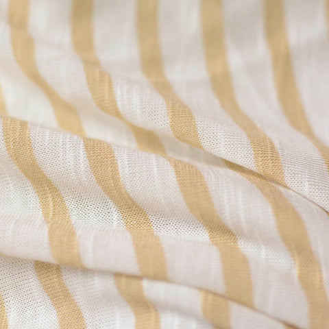 Tan Stripe Jersey Knit, Viscose