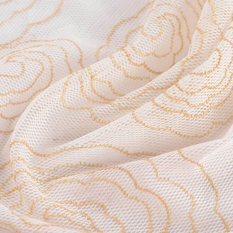 Gold Abstract Knit, Polyester, 139 gsm