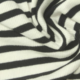 Dark Grey Horizontal-Stripe Rib Knit, Cotton — photo 3