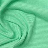 Polyester Viscose Stretch Rib Knit Fabric, 210 gsm, 150 cm — Green — photo 3