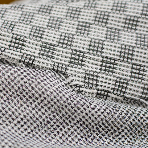 Jacquard 100% Polyester Chunky Knit Fabric, 170 gsm, 154 cm — Grey