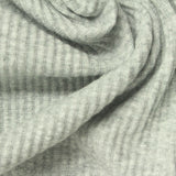 Heather Rib Knit Fabric, 250 gsm, 140 cm — Grey — photo 3