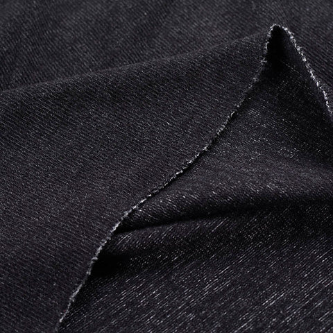 Dark Grey Marl Chunky Knit, Cotton-Poly, 300 gsm