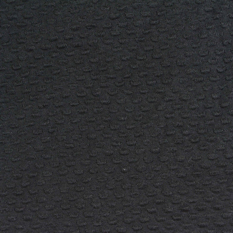 Jacquard Viscose Stretch Knit Fabric, 307 gsm, 140 cm — Black